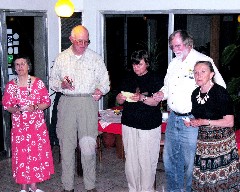 Selma Weber; Stephen Bentley; Linda Jasper; Frank Gibson; Barbara Anderson; Easter Island; Farewell Dinner